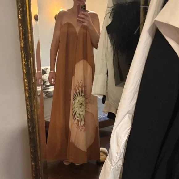 Significant Other Orange Floral Maxi Dress - Picture 4 of 6